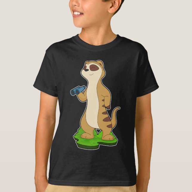Meerkat Binoculars T Shirt (Framsida)