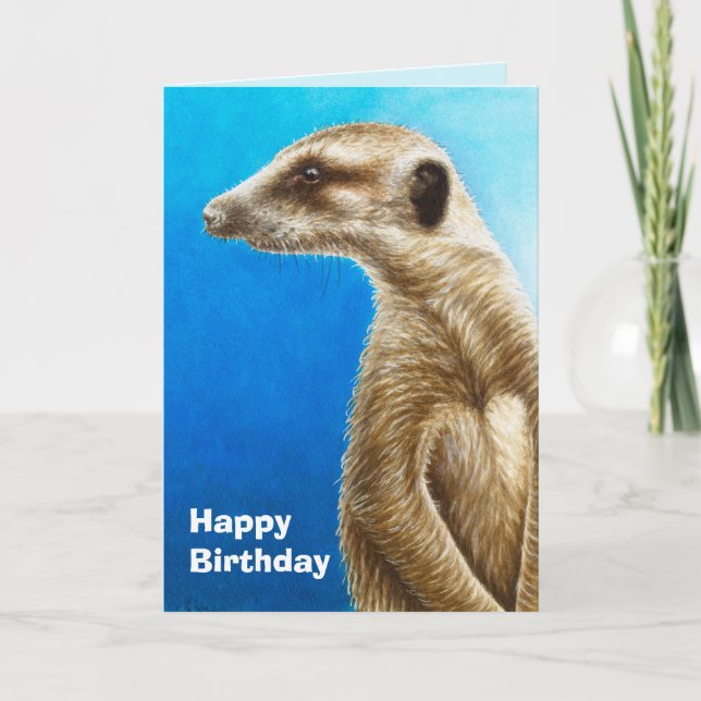 Meerkat Birthday Card Kort (Framsida)