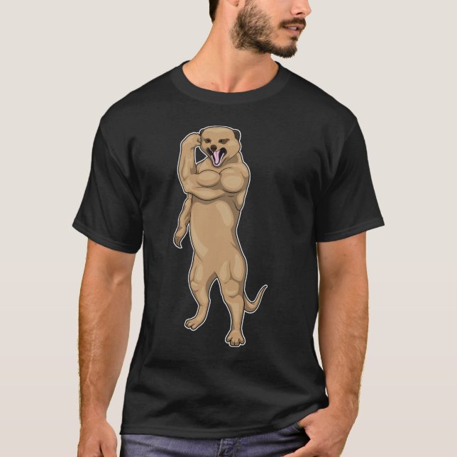 Meerkat Bodybuilding der Bodybuilding T Shirt (Framsida)