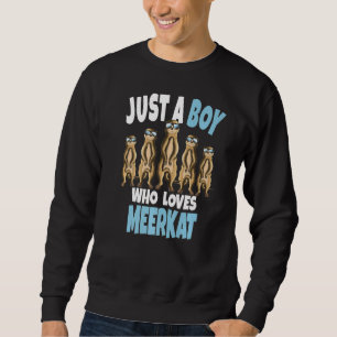 Meerkat Burrows Mammal Bara en pojke som Kärlek Me Lång Ärmad Tröja