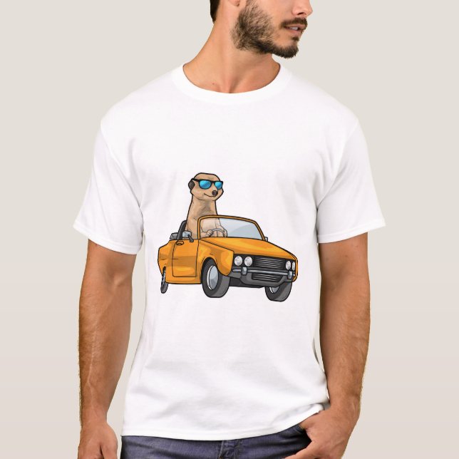 Meerkat Car T Shirt (Framsida)