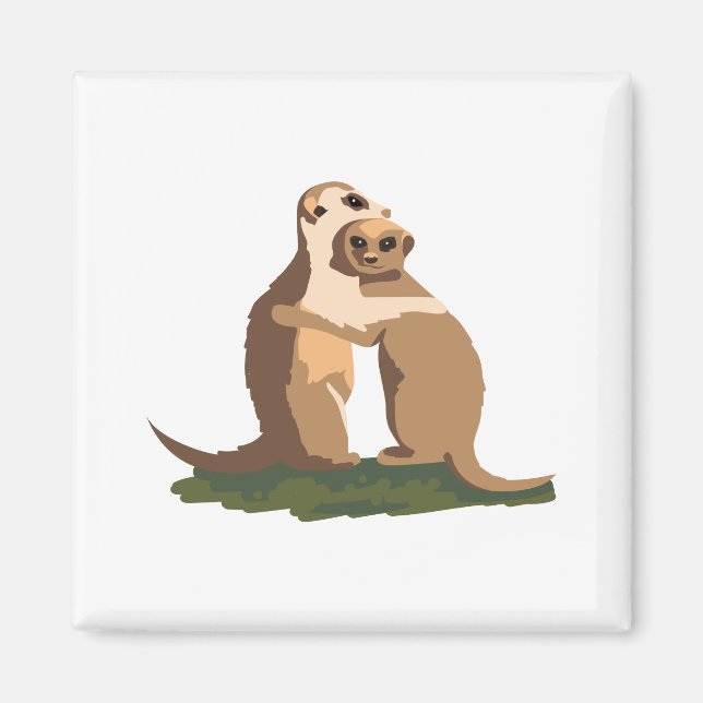 Meerkat Couple Magnet (Framsidan)