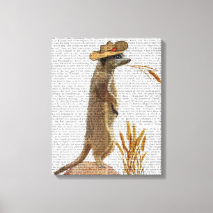 Meerkat Cowboy Canvastryck