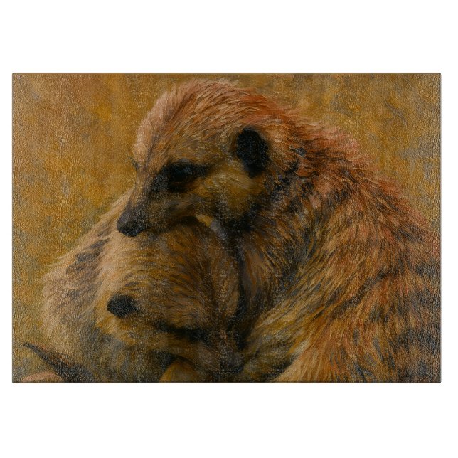 Meerkat Cuddle - Earth-Toned Wildlife Painting (Framsidan)
