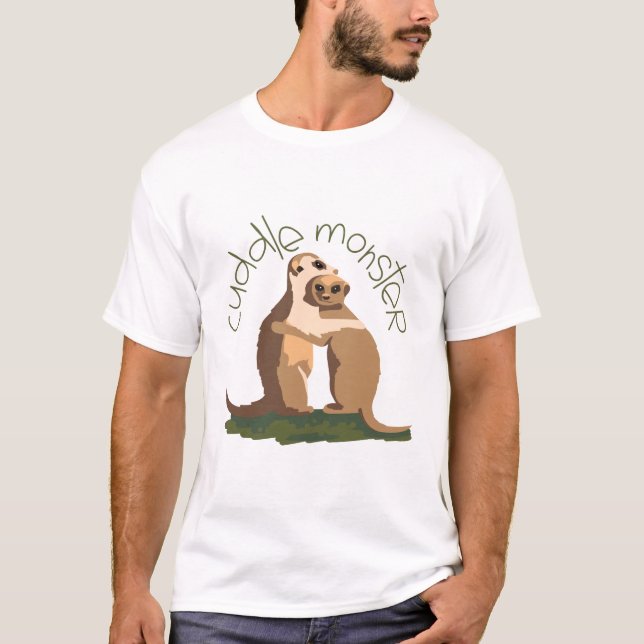 Meerkat Cuddle T Shirt (Framsida)