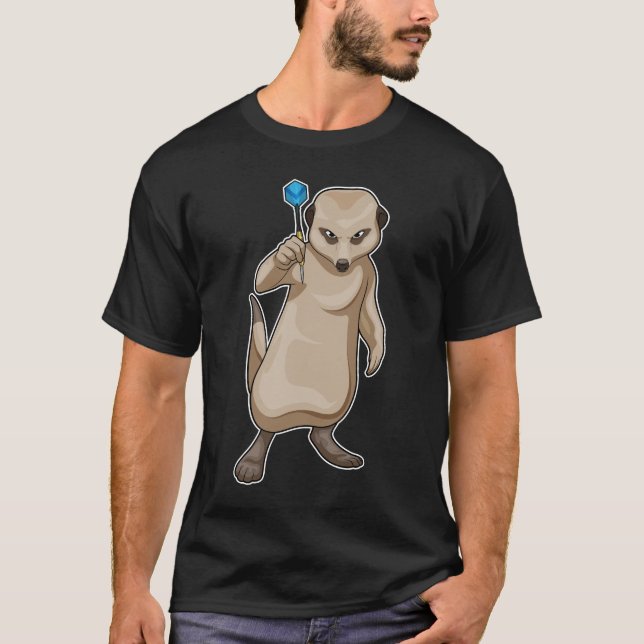 Meerkat Darts Dart T Shirt (Framsida)