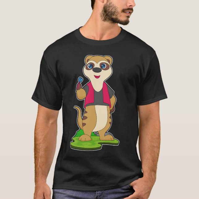 Meerkat Darts Dart T Shirt (Framsida)