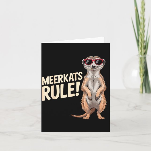 Meerkat Design For Men Women Kids Zoo Keeper Safar Kort (Framsida)