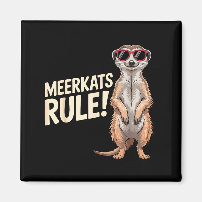 Meerkat Design For Men Women Kids Zoo Keeper Safar Magnet (Framsidan)