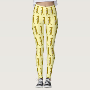 Meerkat-design som du väljer Bakgrund Färg Leggings