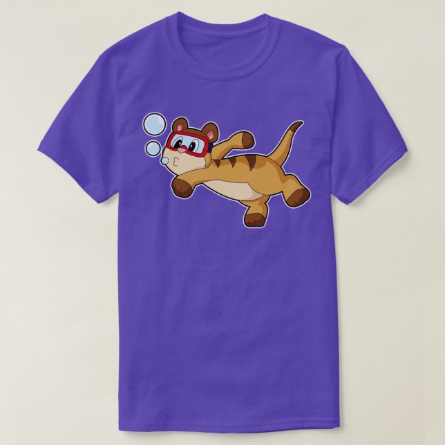 Meerkat Diver Swimming goggles T Shirt (Design framsida)