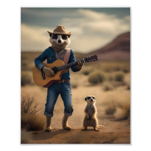 Meerkat Duet: Strumming Together in Harmony, Fototryck