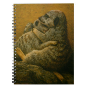 Meerkat Embrace - Heartfilt Wildlife Art-utskrift Anteckningsbok