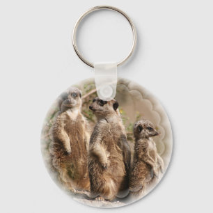 Meerkat familj Keychain Nyckelring