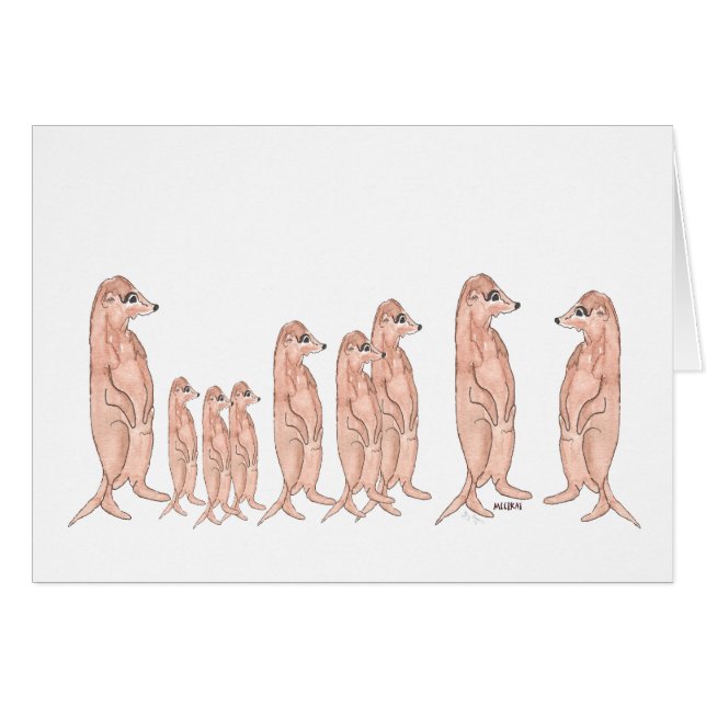 Meerkat familjkort OBS kort (Framsidan Horizontal)