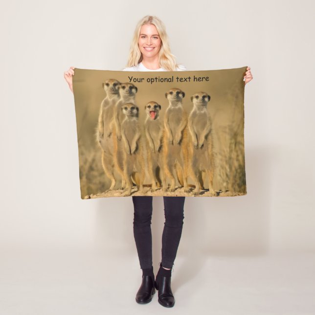 Meerkat Family Fleecefilt (På plats)