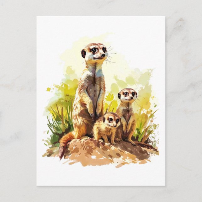 Meerkat Family på Lookout Helg Vykort (Framsida)