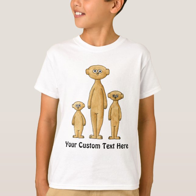 Meerkat Family. T Shirt (Framsida)