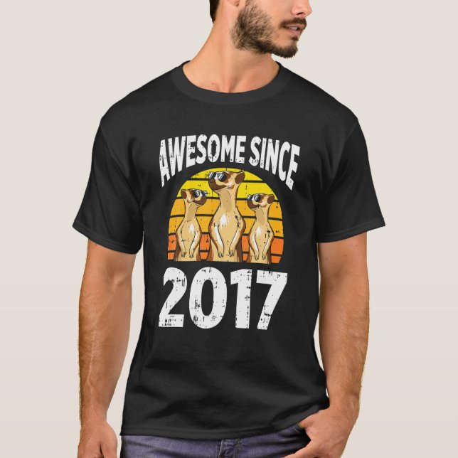 Meerkat Fantastisk sedan 2017 5:e födelsedagen 5 å T Shirt (Framsida)