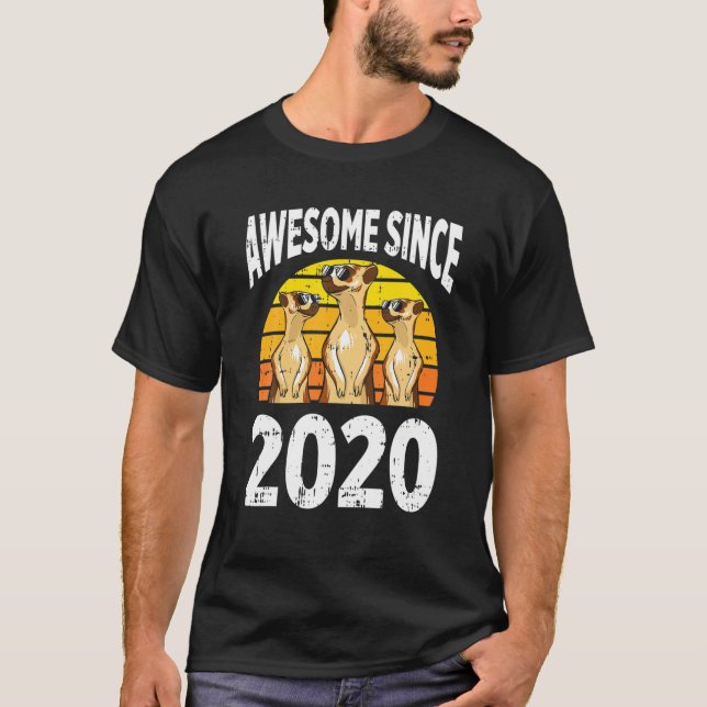 Meerkat Fantastisk sedan 2020 2:a födelsedagen 2 å T Shirt (Framsida)