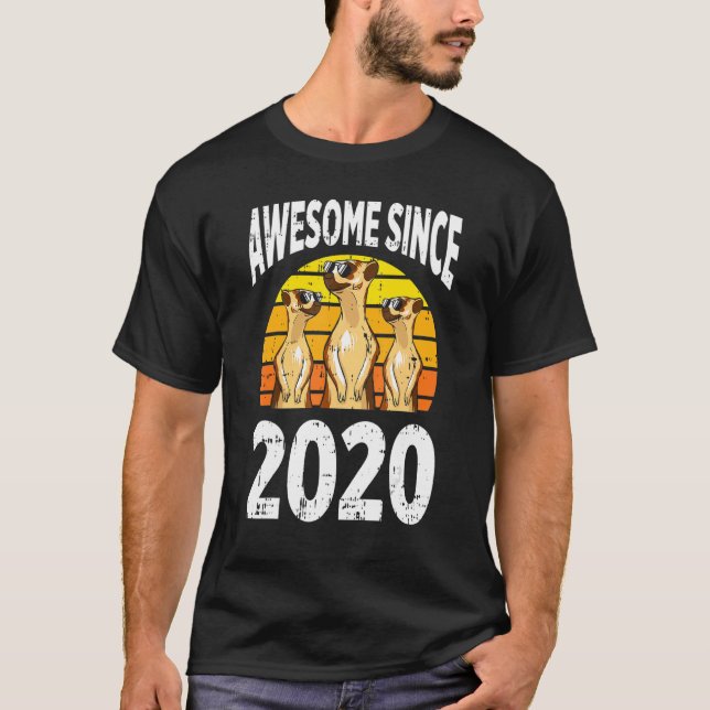 Meerkat Fantastisk sedan 2020, andra födelsedagen, T Shirt (Framsida)