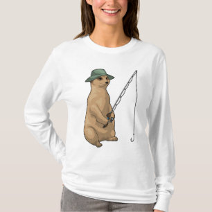 Meerkat Fishing Fisher Fishing Rod T Shirt