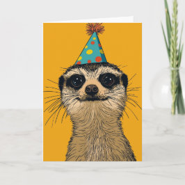 Meerkat Födelsedagsfest Greeting Card Kort