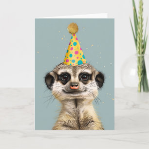 Meerkat Födelsedagsfest Greeting Card Kort