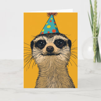 Meerkat Födelsedagsfest Greeting Card Tack Kort