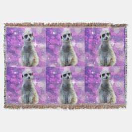 Meerkat,_Glitter_Boll,_Throw_Blanket Filt