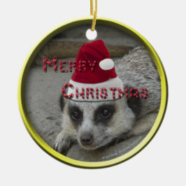 Meerkat god jul julgransprydnad keramik