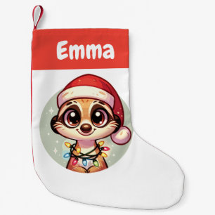 Meerkat God jul Winter Animals Meerkats Liten Julstrumpa