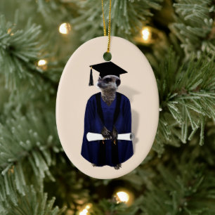 Meerkat Grad Studenten Julgransprydnad Keramik