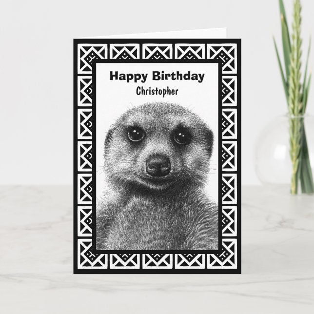 Meerkat Greeting Card Kort (Framsida)