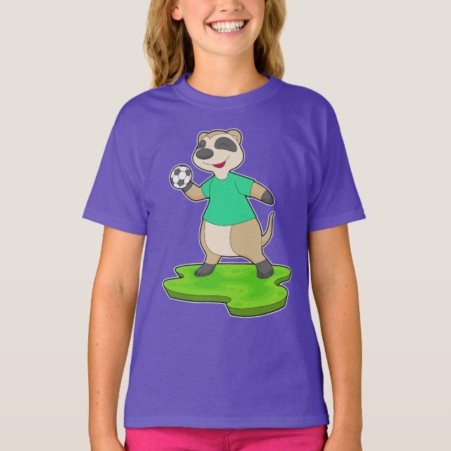 Meerkat Handball-spelarhandboll T Shirt (Framsida)