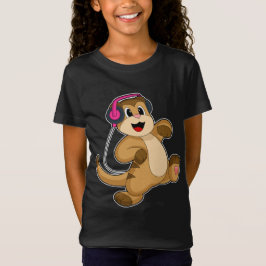 Meerkat Headphone Music T Shirt