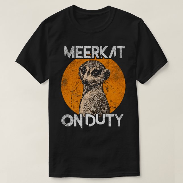 Meerkat i tjänst t shirt (Design framsida)