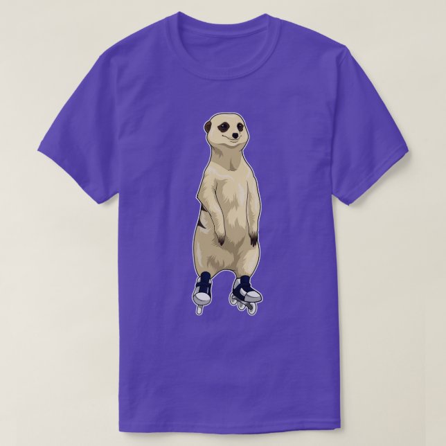 Meerkat Inline Skates Roller skates T Shirt (Design framsida)