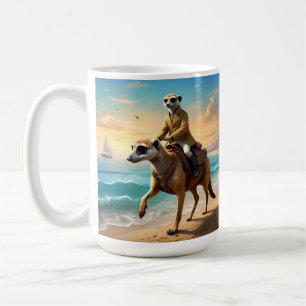 Meerkat Jockey på en Meerkat Horse Kaffemugg