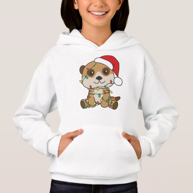 Meerkat jul Winter Animals Helgdag Meerkats T Shirt (Framsida)