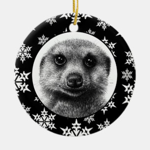 Meerkat julprydnad julgransprydnad keramik