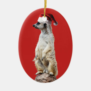 Meerkat Jultomten Julgransprydnad Keramik