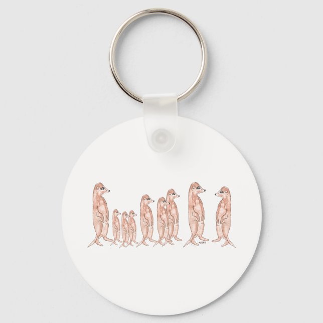 Meerkat Keychain Nyckelring (Framsida)