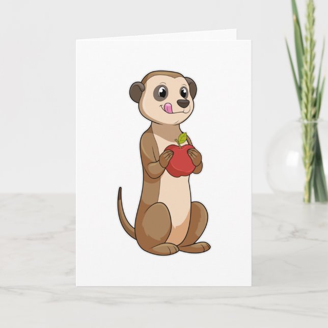 Meerkat med Apple Kort (Framsida)