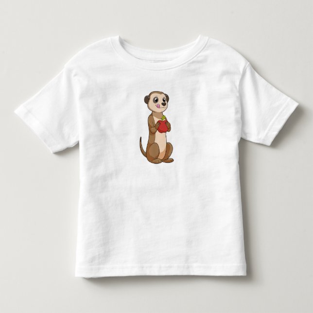 Meerkat med Apple T Shirt (Framsida)
