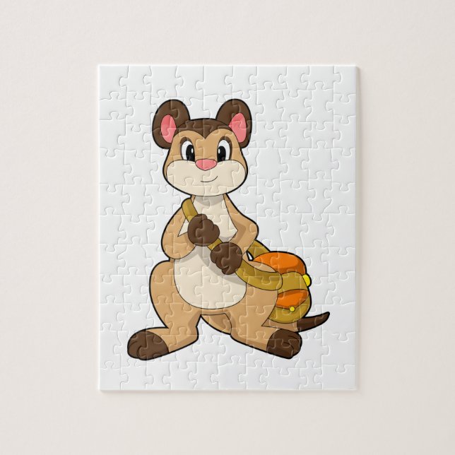 Meerkat med Bag Pussel (Vertikal)