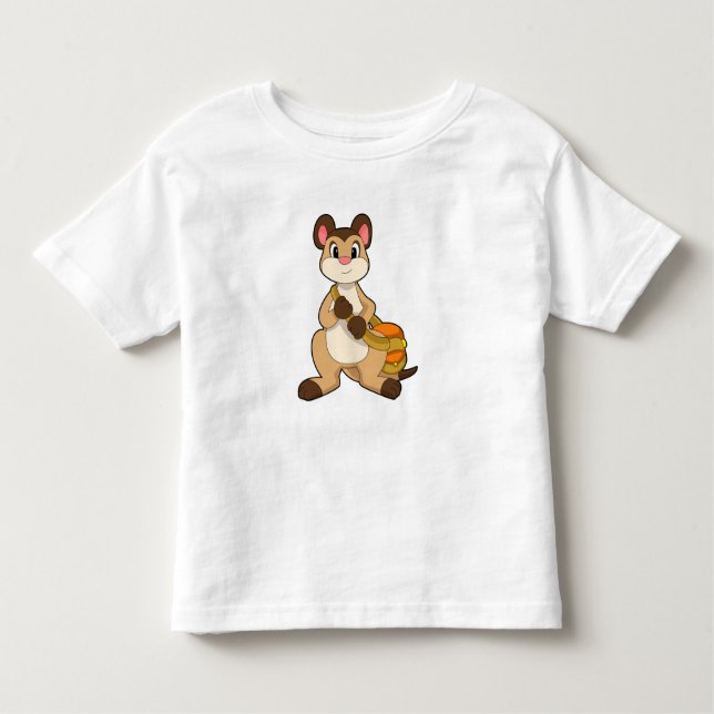 Meerkat med Bag T Shirt (Framsida)