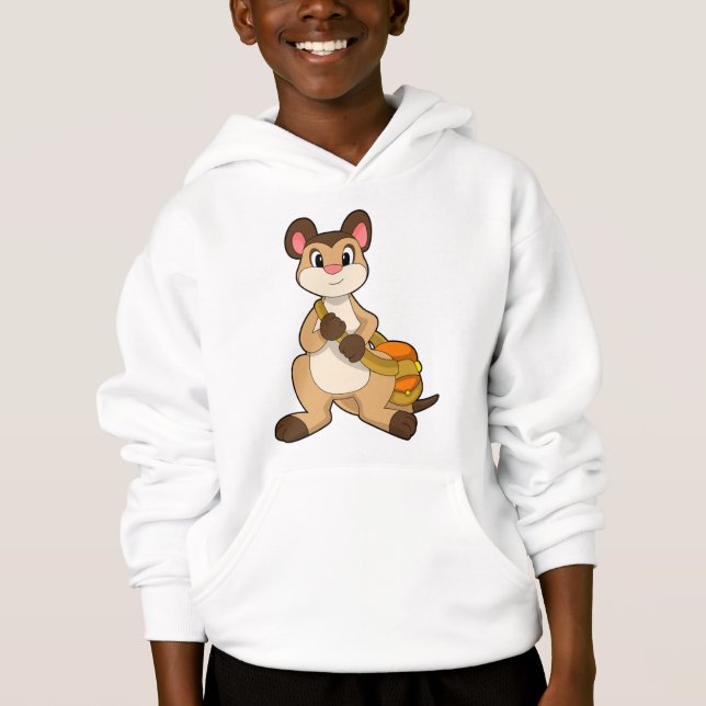Meerkat med Bag T Shirt (Framsida)
