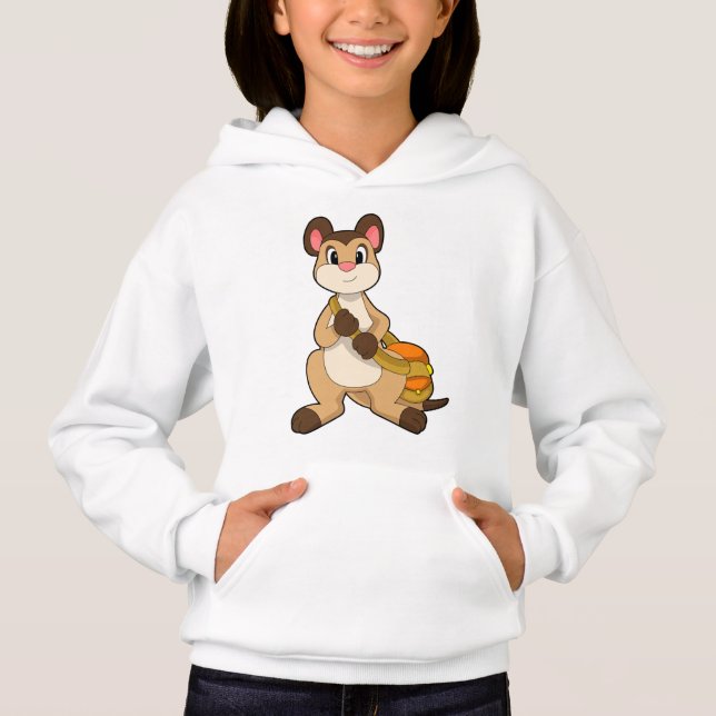 Meerkat med Bag T Shirt (Framsida)