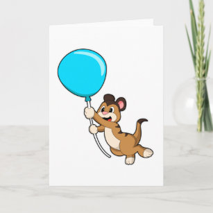 Meerkat med Balloon Kort
